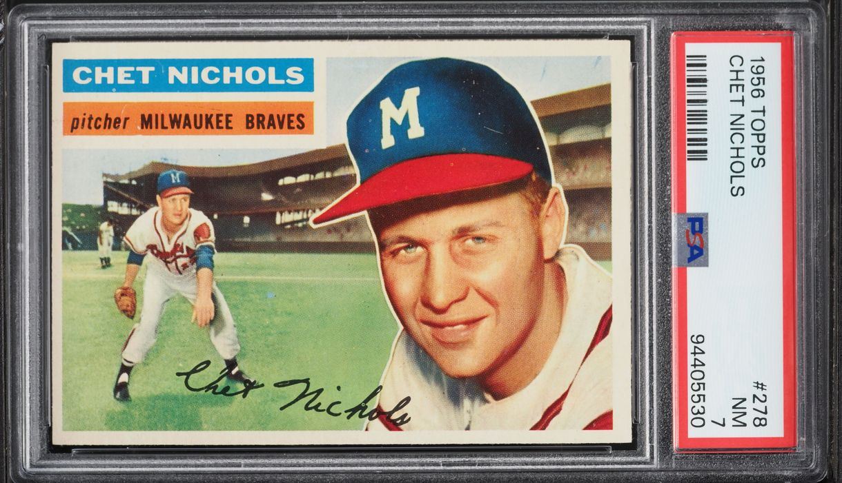 1956 Topps Chet Nichols #278 PSA 7 NRMT
