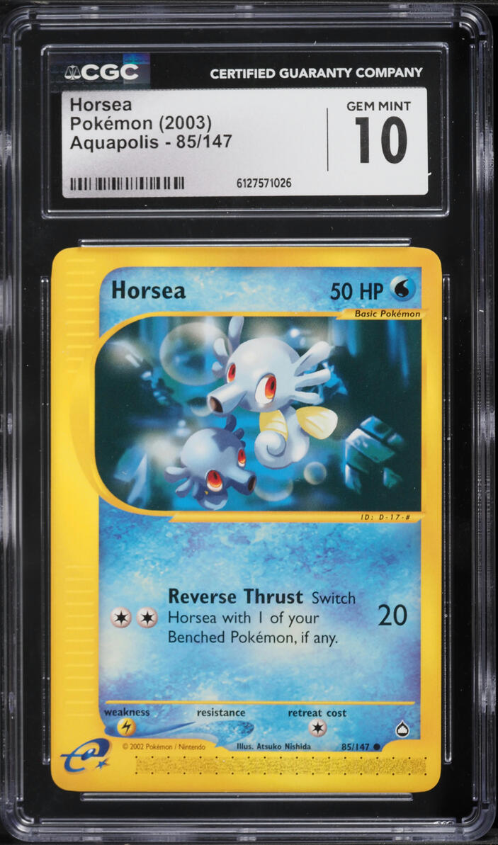 2003 Pokemon Aquapolis Horsea #85 CGC 10 GEM MINT
