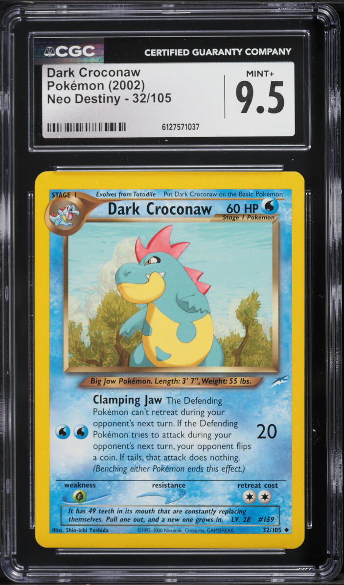 2002 Pokemon Neo Destiny Dark Croconaw #32 CGC 9.5 MINT+