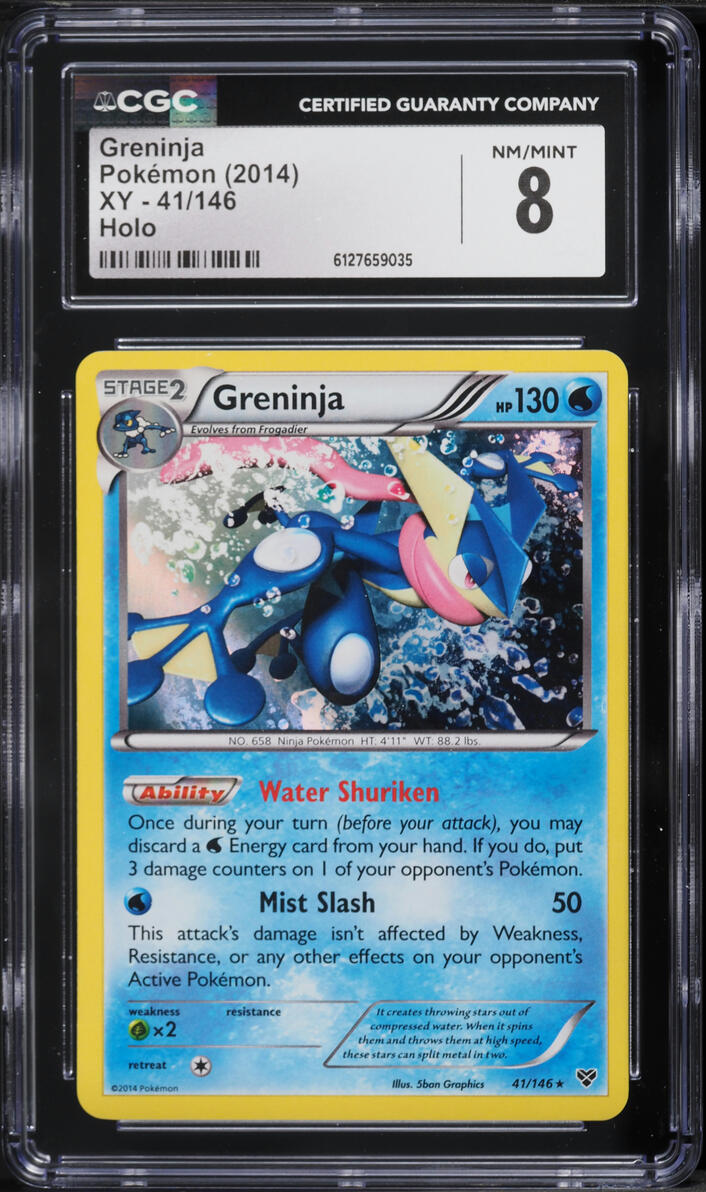 2014 Pokemon XY Holo Greninja #41 CGC 8 NM-MT
