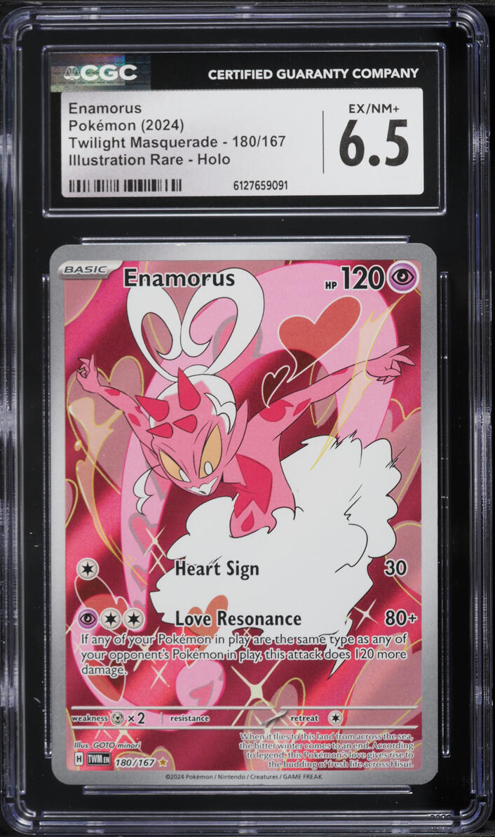 2024 Pokemon Scarlet & Violet Twilight Masquerade IR Enamorus #180 CGC 6.5 EXMT+