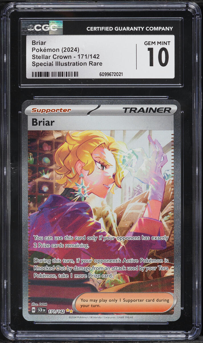 2024 Pokemon Scarlet & Violet Stellar Crown SIR Briar #171 CGC 10 GEM MINT