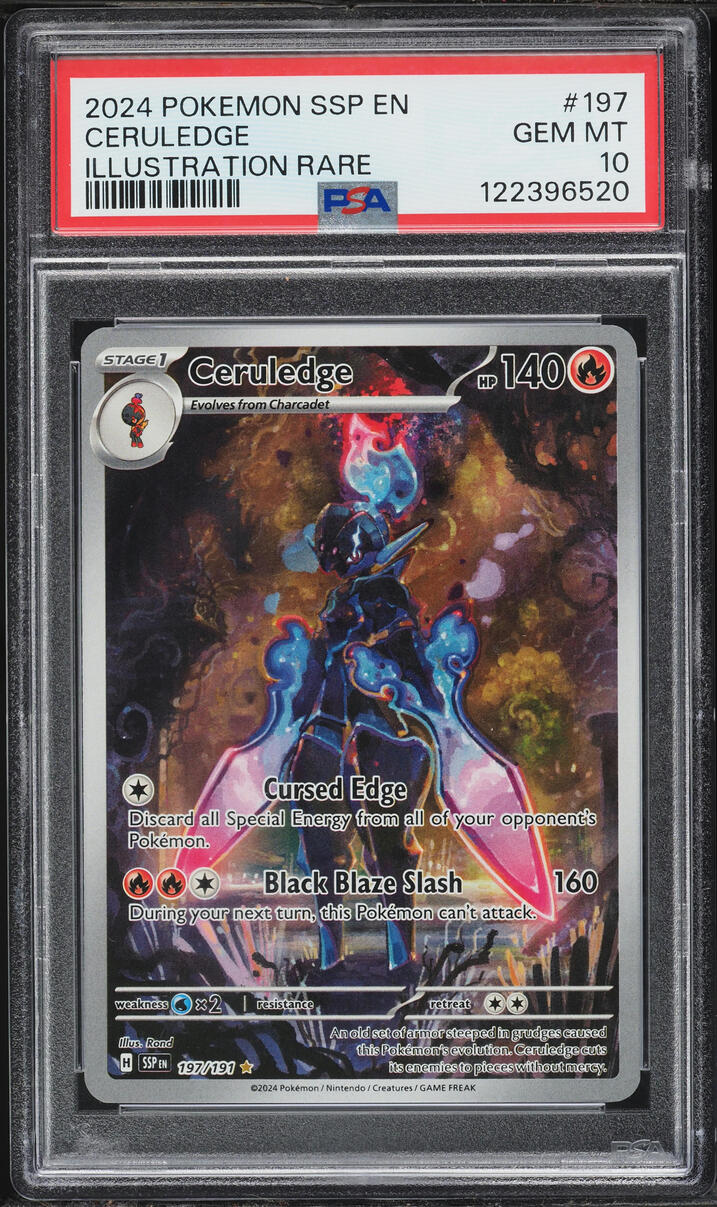 2024 Pokemon Scarlet & Violet Surging Sparks IR Ceruledge #197 PSA 10 GEM MINT