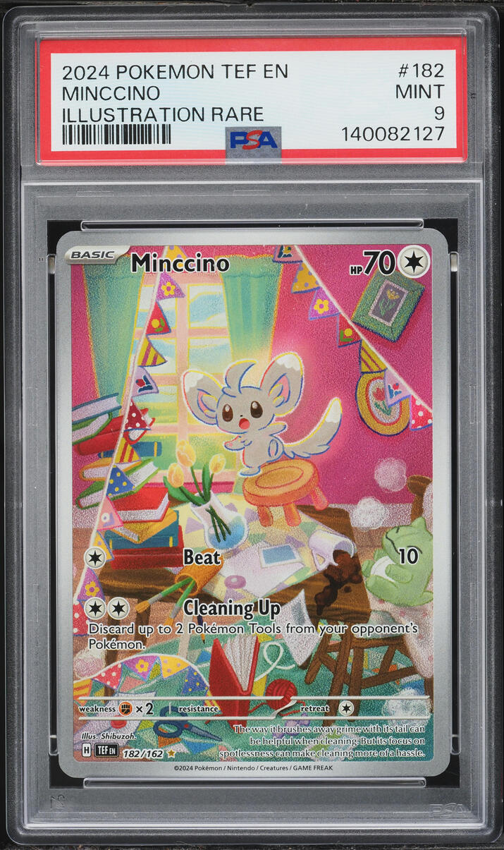 2024 Pokemon Scarlet & Violet Temporal Forces IR Minccino #182 PSA 9 MINT