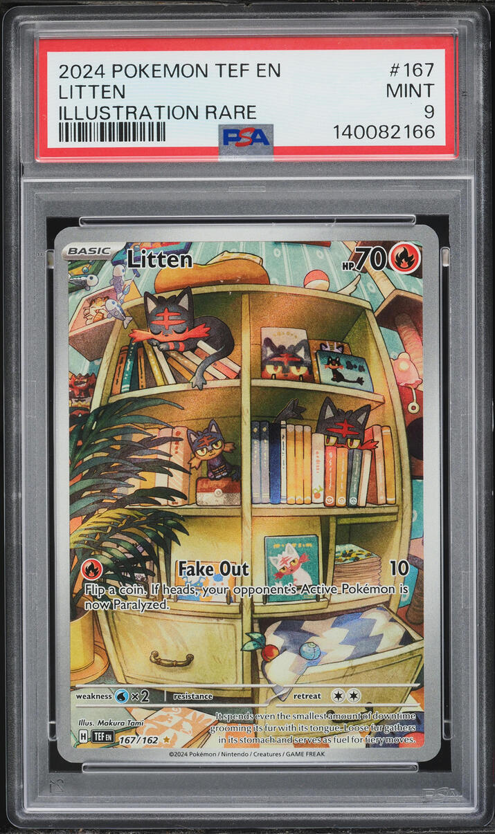 2024 Pokemon Scarlet & Violet Temporal Forces IR Litten #167 PSA 9 MINT