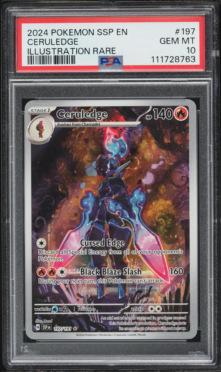 2024 Pokemon Scarlet & Violet Surging Sparks IR Ceruledge #197 PSA 10 GEM MINT