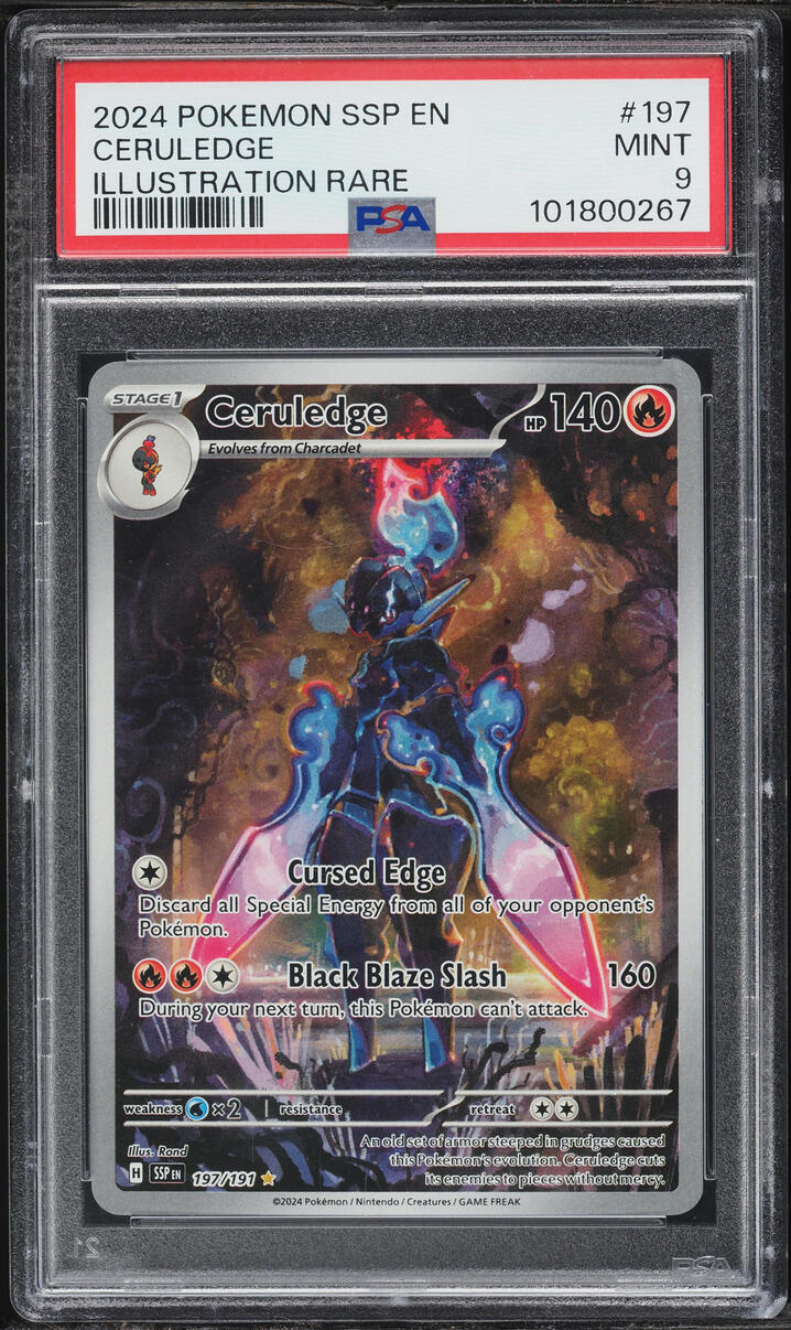 2024 Pokemon Scarlet & Violet Surging Sparks IR Ceruledge #197 PSA 9 MINT