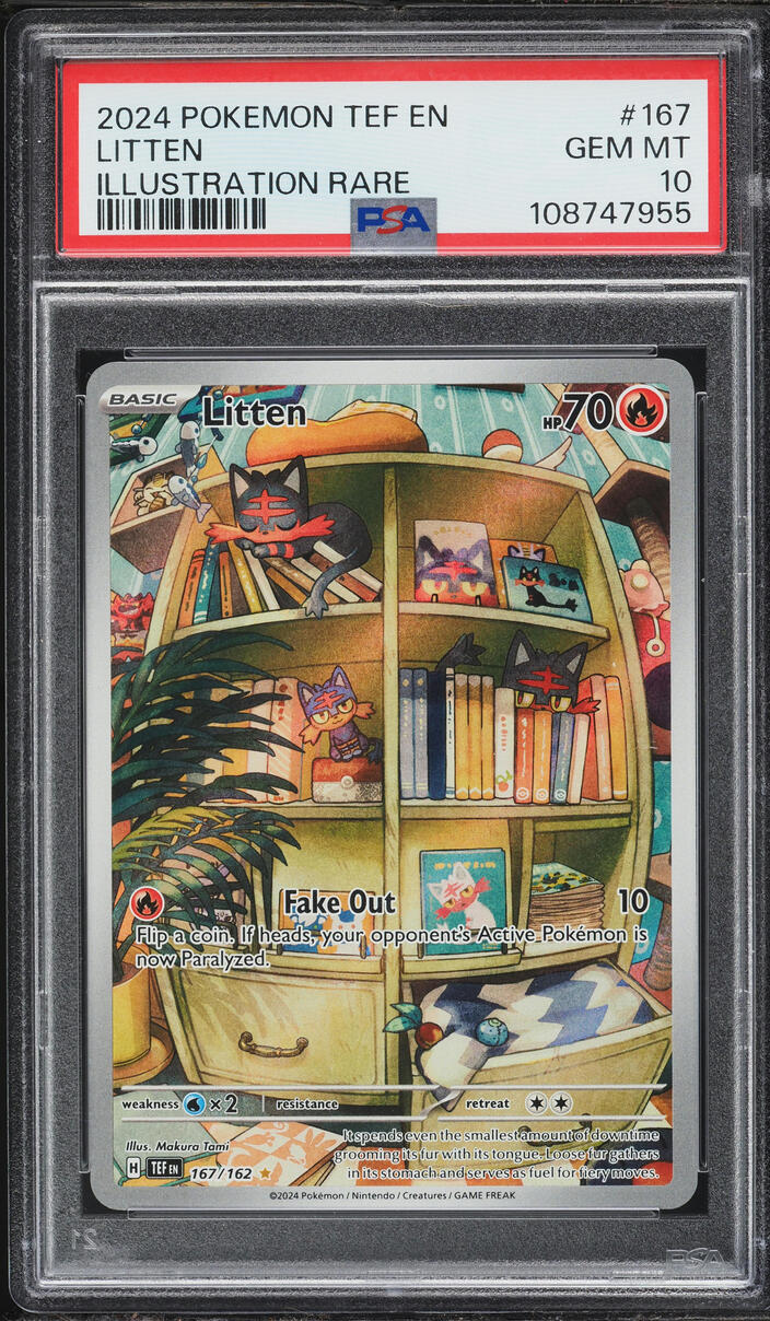 2024 Pokemon Scarlet & Violet Temporal Forces IR Litten #167 PSA 10 GEM MINT