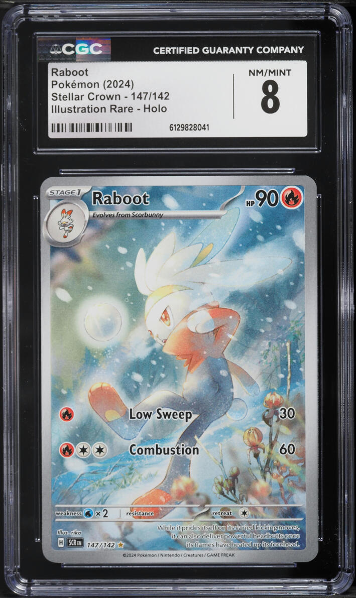 2024 Pokemon Scarlet & Violet Stellar Crown IR Raboot #147 CGC 8 NM-MT
