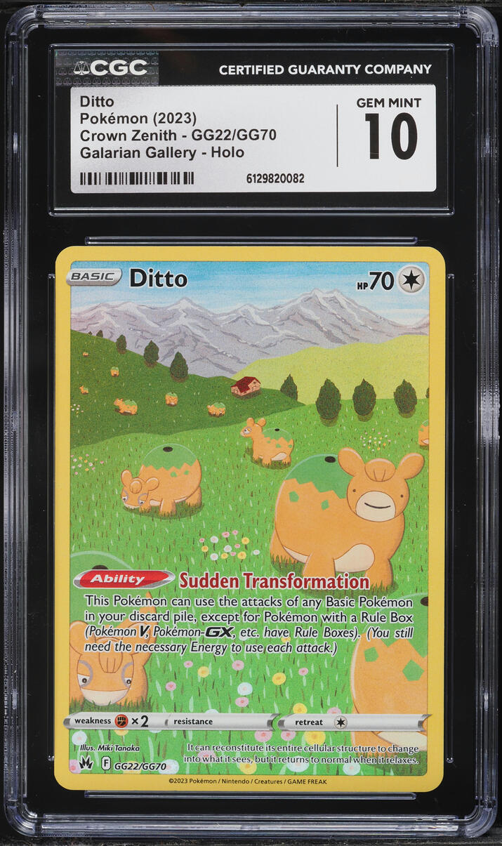 2023 Pokemon Sword & Shield Crown Zenith Alt Art Ditto #GG22 CGC 10 GEM MINT