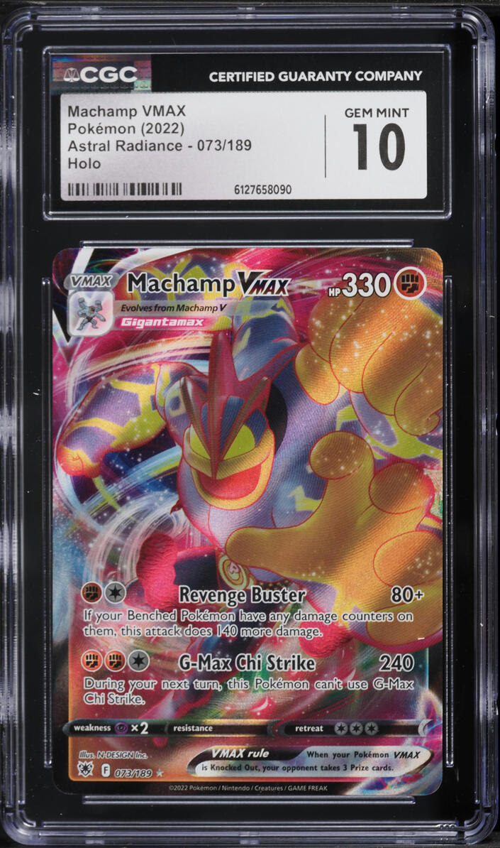 2022 Pokemon Sword & Shield Astral Radiance Full Art Machamp VMAX #73 CGC 10 GEM MINT