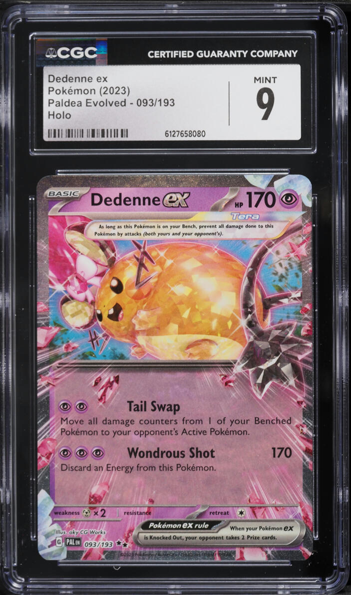 2023 Pokemon Scarlet & Violet Paldea Evolved Dedenne ex #93 CGC 9 MINT