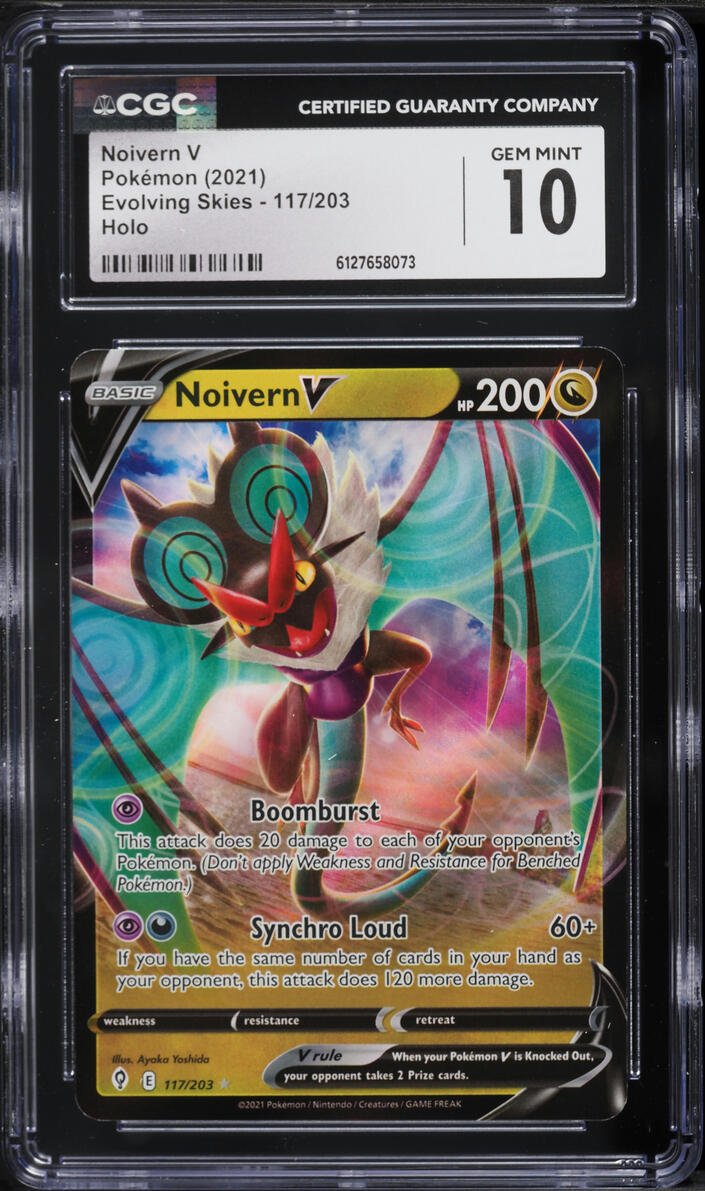 2021 Pokemon Sword & Shield Evolving Skies Full Art Noivern V #117 CGC 10 GEM MINT