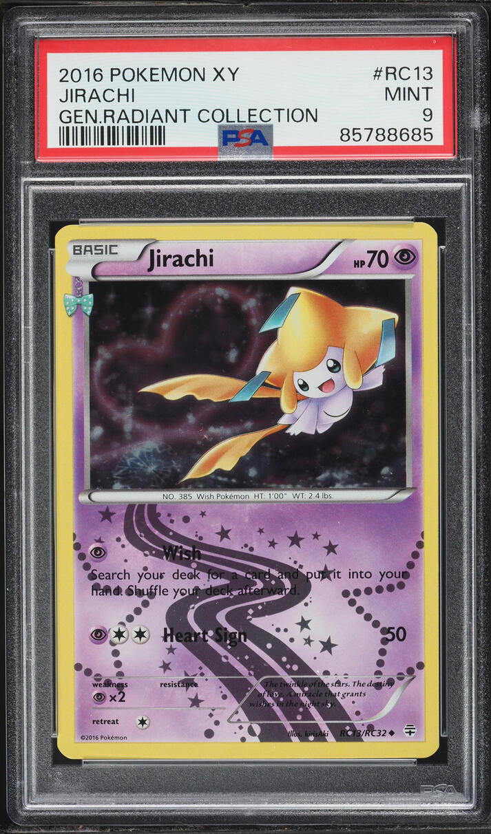 2016 Pokemon XY Generations Radiant Collection Jirachi #RC13 PSA 9 MINT