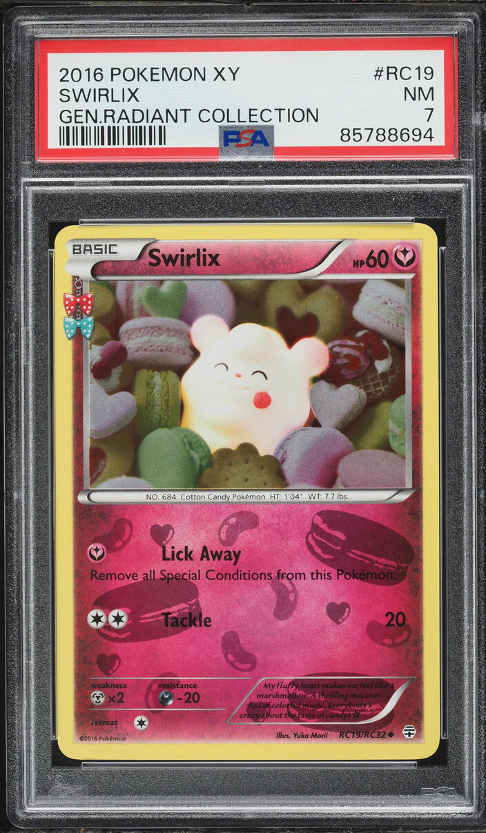 2016 Pokemon XY Generations Radiant Collection Swirlix #RC19 PSA 7 NRMT