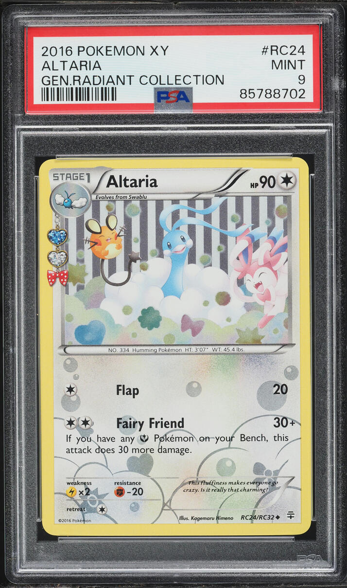 2016 Pokemon XY Generations Radiant Collection Altaria #RC24 PSA 9 MINT