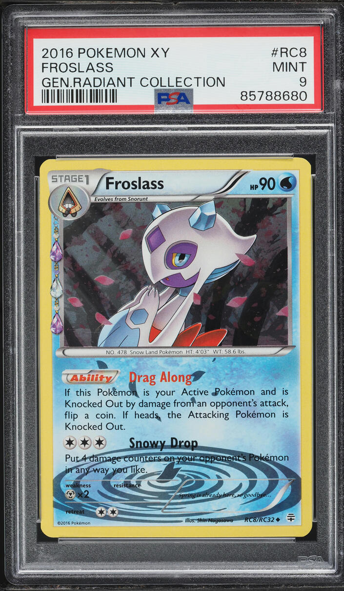 2016 Pokemon XY Generations Radiant Collection Froslass #RC8 PSA 9 MINT