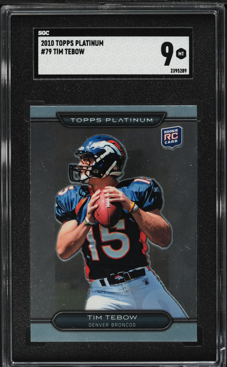 2010 Topps Platinum Tim Tebow ROOKIE #79 SGC 9 MINT