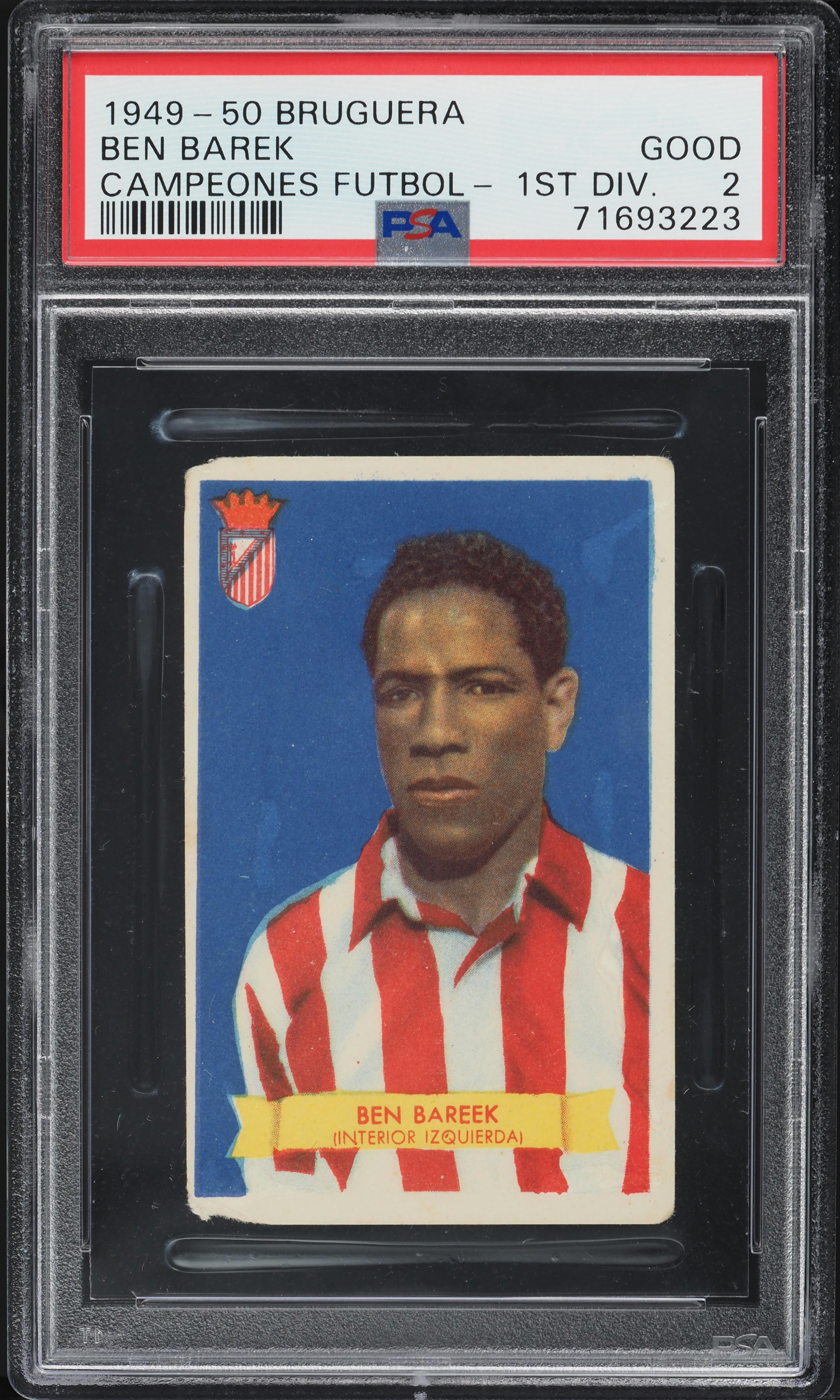 1949 Editorial Bruguera Campeones Futbol Larbi Ben Barek PSA 2 GD - Photo 1
