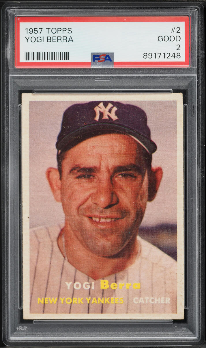 1957 Topps Yogi Berra #2 PSA 2 GD