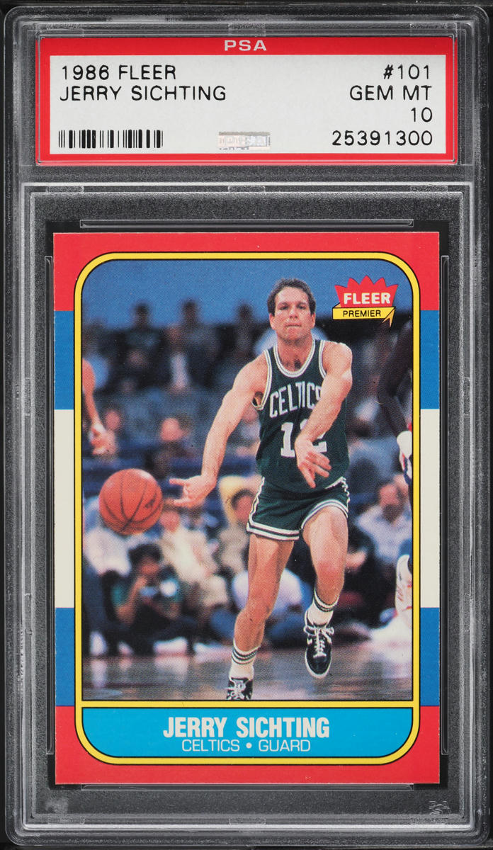 1986 Fleer Basketball Jerry Sichting #101 PSA 10 GEM MINT