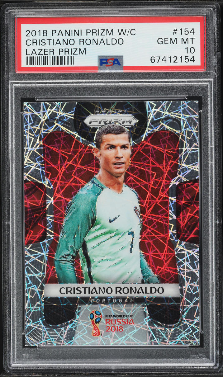 2018 Panini Prizm World Cup Lazer Cristiano Ronaldo #154 PSA 10 GEM MINT