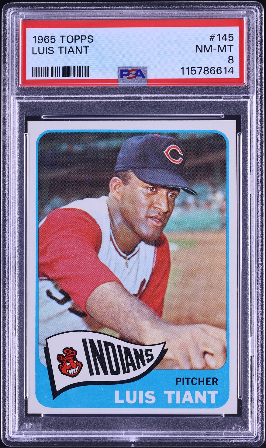 1965 Topps Luis Tiant ROOKIE #145 PSA 8 NM-MT