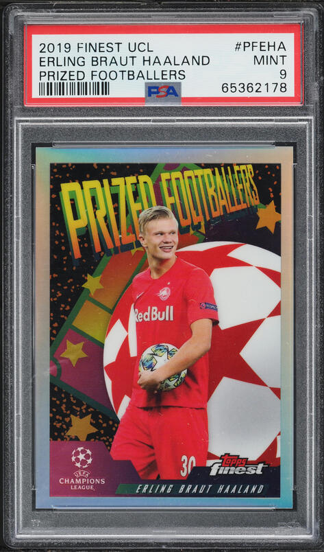 2019 Finest UEFA Prized Footballers Erling Haaland ROOKIE PSA 9