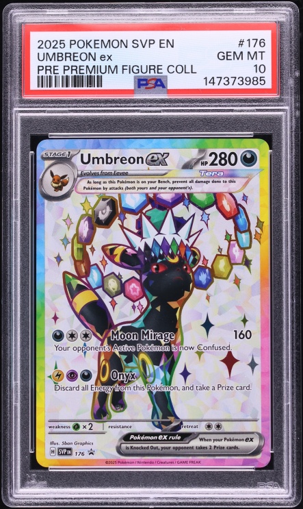 2025 Pokemon SV Promo Prismatic Evolutions Figure Full Art Umbreon ex #176 PSA 10 GEM MINT