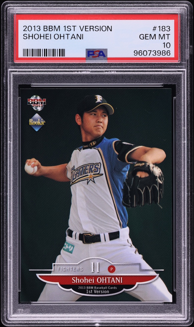 2013 BBM 1st Version Shohei Ohtani ROOKIE #183 PSA 10 GEM MINT