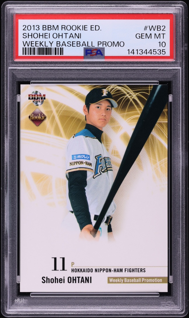 2013 BBM Japan Edition Weekly Promo Shohei Ohtani ROOKIE #WB2 PSA 10 GEM MINT