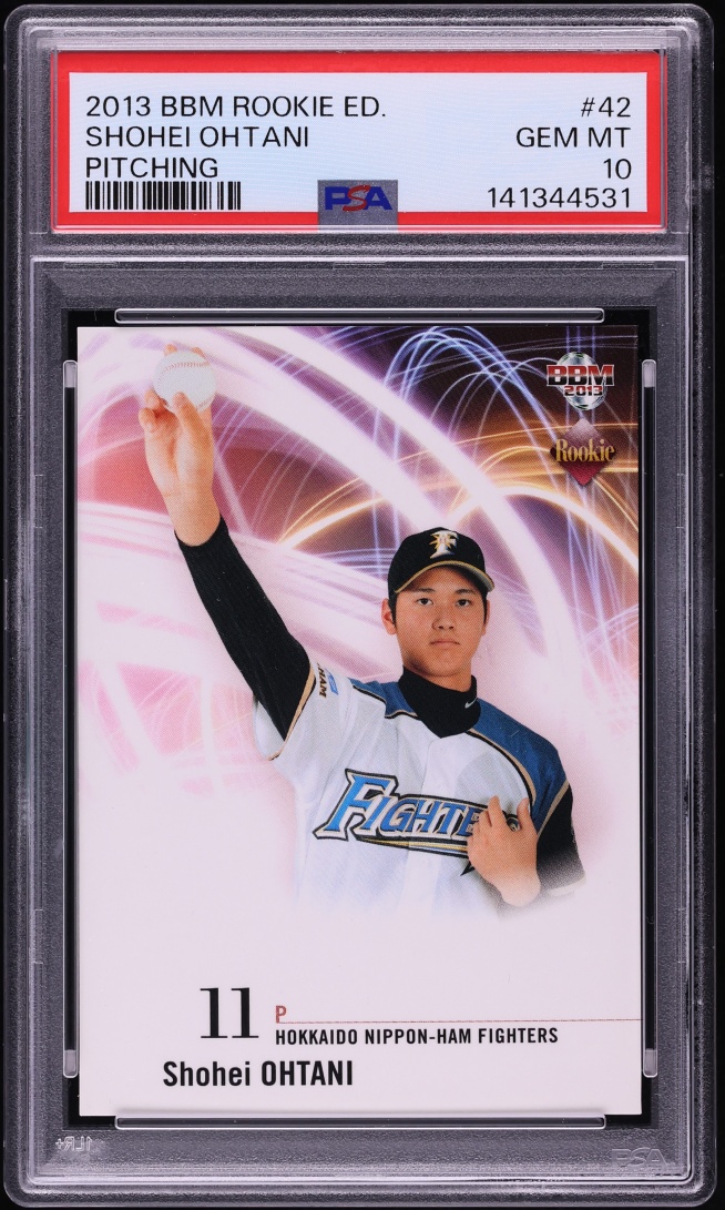 2013 BBM Edition Pitching Shohei Ohtani ROOKIE #42 PSA 10 GEM MINT