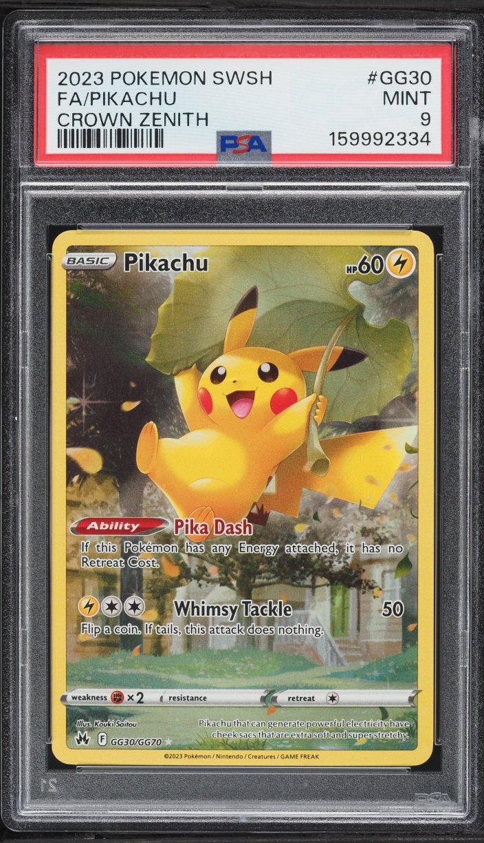 2023 Pokemon Sword & Shield Crown Zenith Galarian Gallery Alt Art Pikachu #GG30 PSA 9 MINT