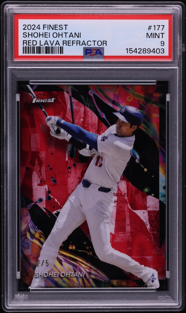 2024 Finest Red Lava Refractor Shohei Ohtani /5 #177 PSA 9 MINT