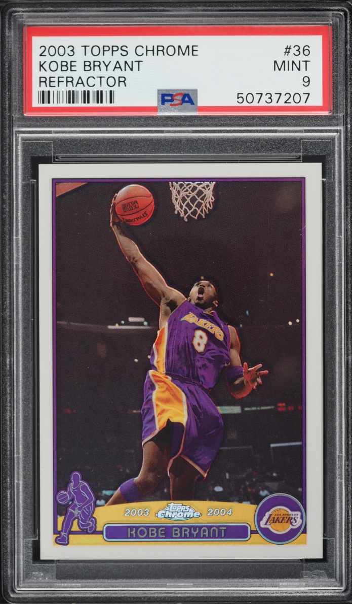 2003 Topps Chrome Refractor Kobe Bryant #36 PSA 9 MINT