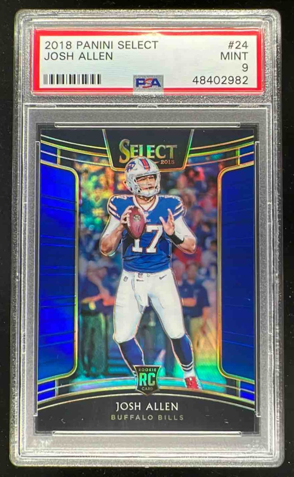 2018 Select Prime Green Prizm Josh Allen ROOKIE PATCH AUTO /5 #PSP