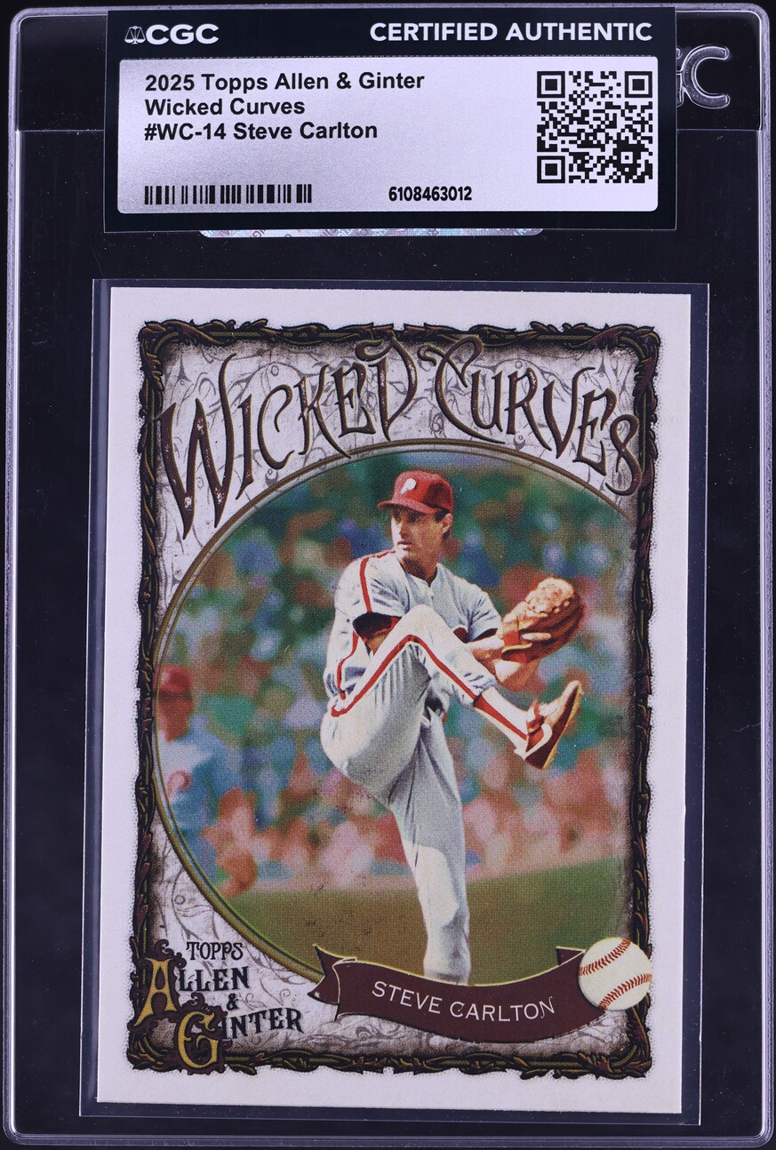 2025 Topps Allen & Ginter Wicked Curves Steve Carlton #WC-14 CGC AUTH