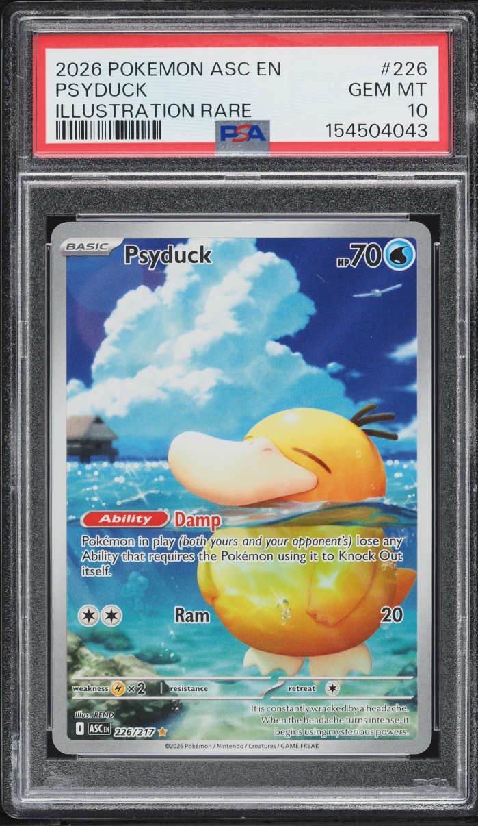 2026 Pokemon Mega Evolution Ascended Heroes IR Psyduck #226 PSA 10 GEM MINT