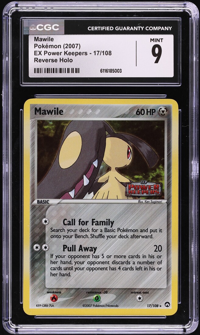 2007 Pokemon EX Power Keepers Reverse Holo Mawile #17 CGC 9 MINT