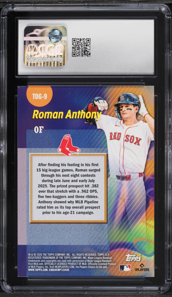 2026 Topps Titans Of The Game Roman Anthony ROOKIE #TOG-9 CGC 8 NM-MT
