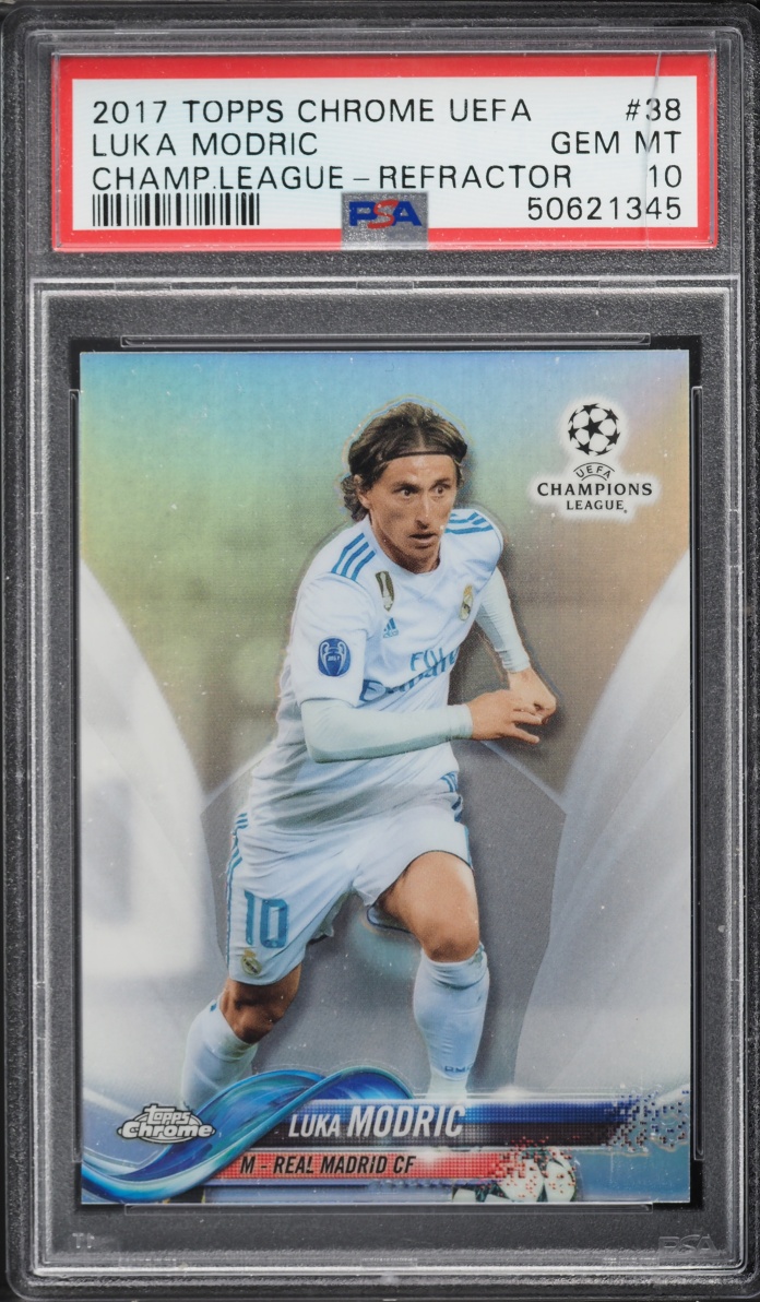 2017 Topps Chrome UEFA Refractor Luka Modric #38 PSA 10 GEM MINT