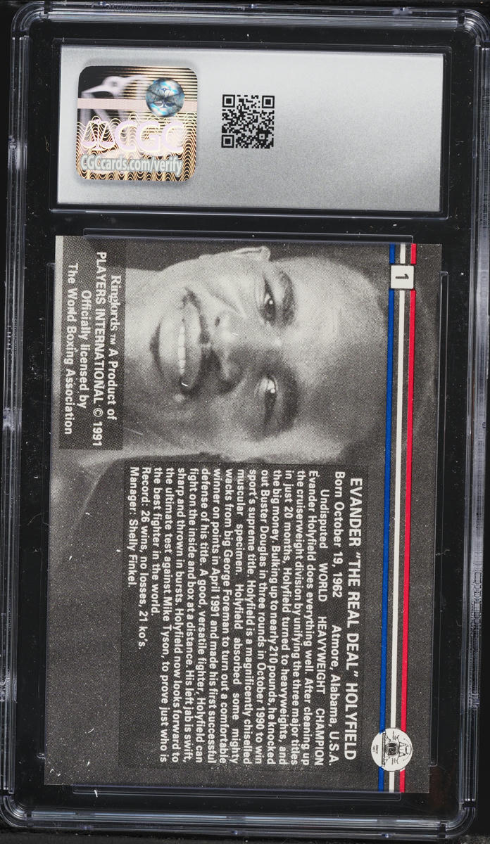 1991 Ringlords Evander Holyfield #1 CGC 10 GEM MINT