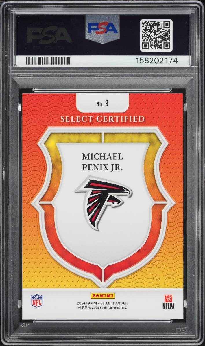 2024 Select Certified Michael Penix Jr. ROOKIE #9 PSA 10 GEM MINT