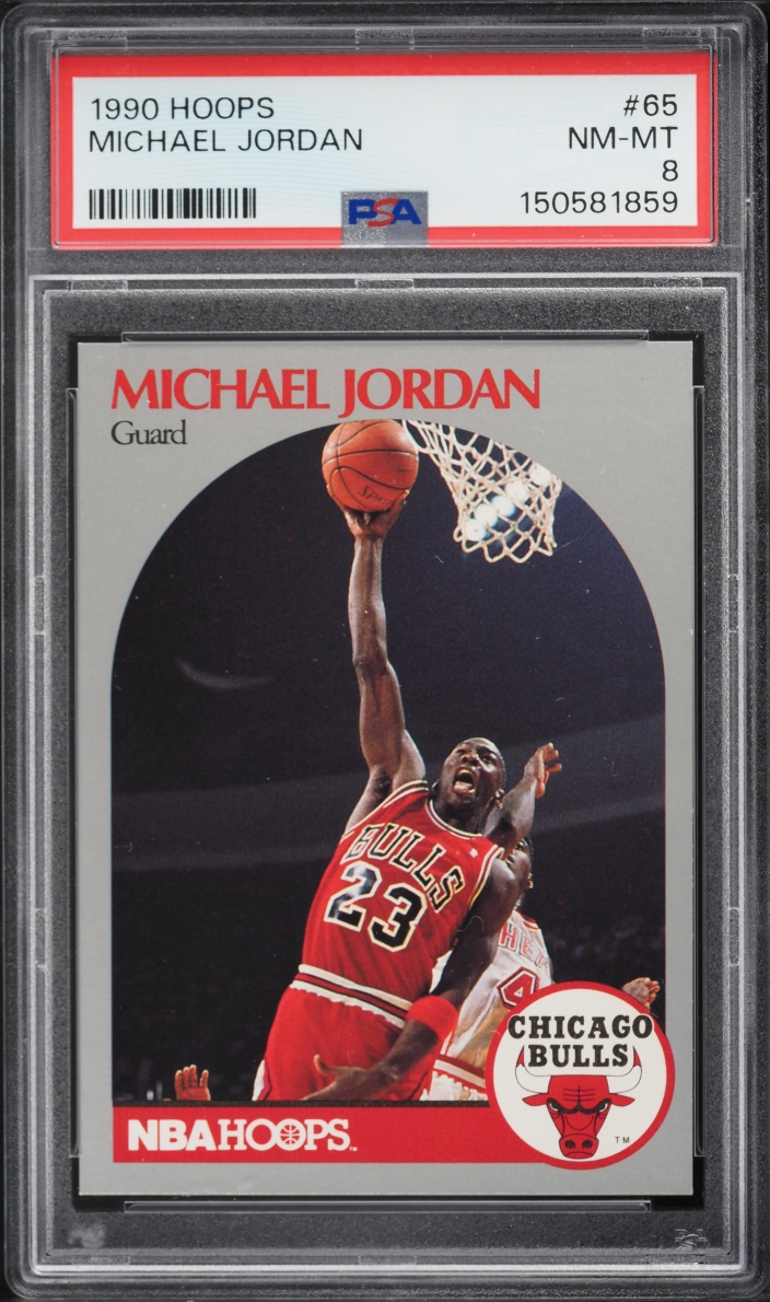 1990 Hoops Michael Jordan #65 PSA 8 NM-MT