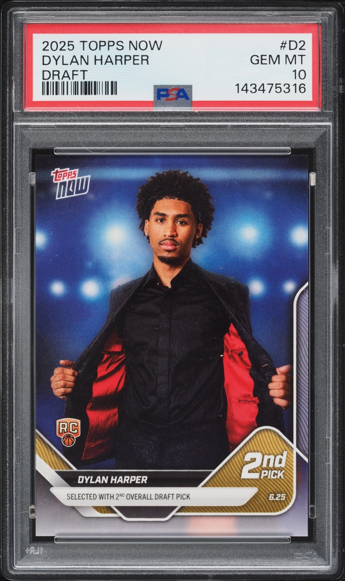 2025 Topps Now Draft Dylan Harper ROOKIE #D2 PSA 10 GEM MINT - Photo 1