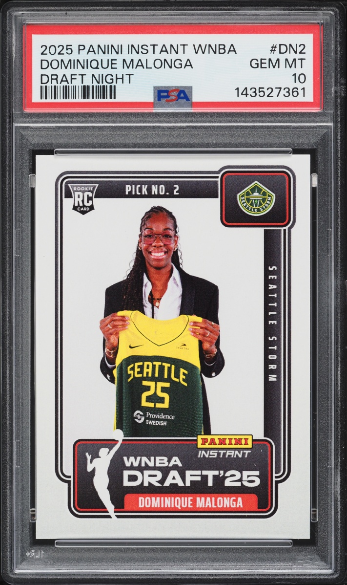 2025 Panini Instant WNBA Draft Night Dominique Malonga ROOKIE /5323 #DN-2 PSA 10 GEM MINT - Photo 1