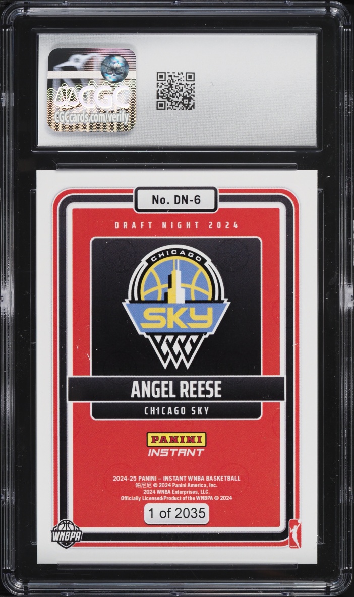 2024 Panini Instant WNBA Draft Night Angel Reese ROOKIE /2035 #DN-6 CGC 10 GEM MINT - Photo 2