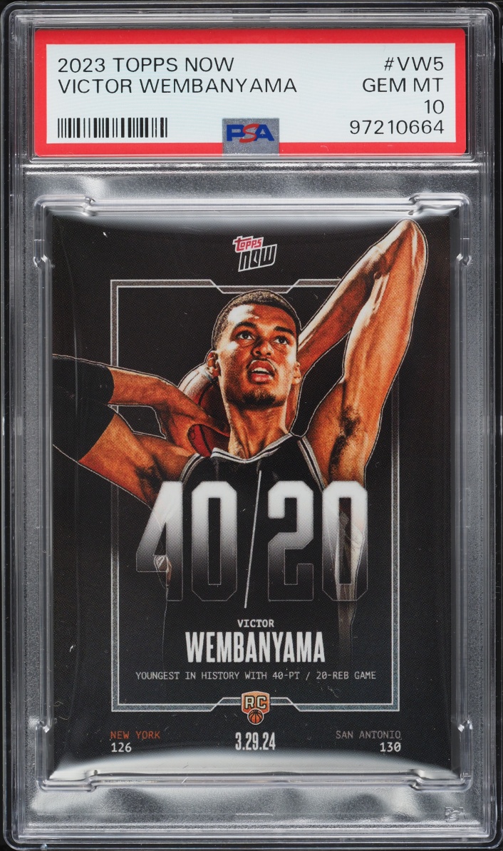 2023 Topps Now Victor Wembanyama ROOKIE #VW-5 PSA 10 GEM MINT - Photo 1