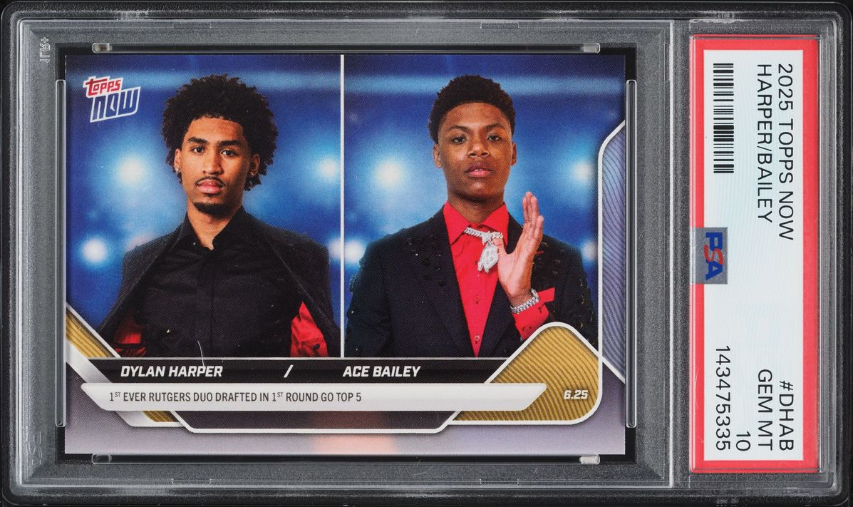 2025 Topps Now Dylan Harper & Ace Bailey ROOKIE #DHAB PSA 10 GEM MINT - Photo 1