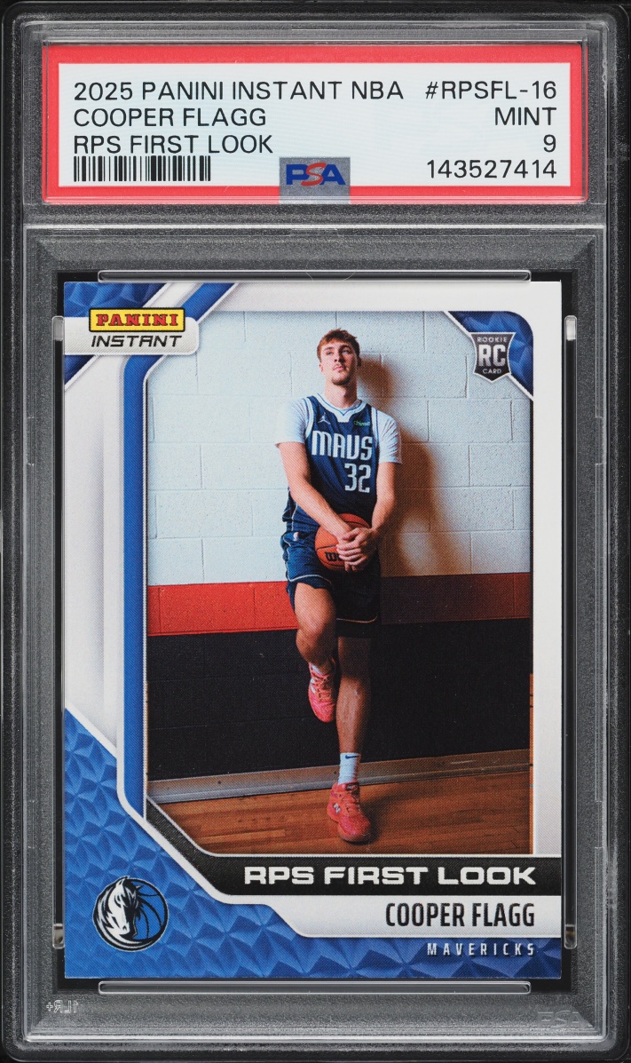 2025 Panini Instant NBA RPS First Look Cooper Flagg ROOKIE /12312 #RPSFL-16 PSA 9 MINT - Photo 1
